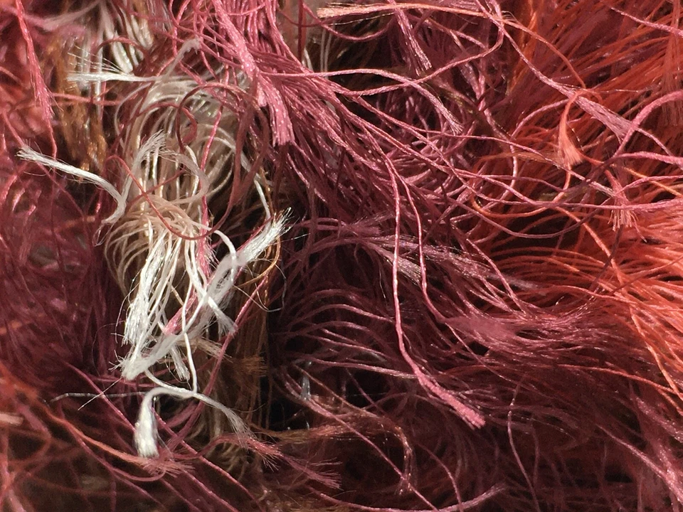 Hilo colorido pestañas Venice extra largas hielo #43762 vino tinto marrón blanco 50 g 32 yd Foto 4 de 4