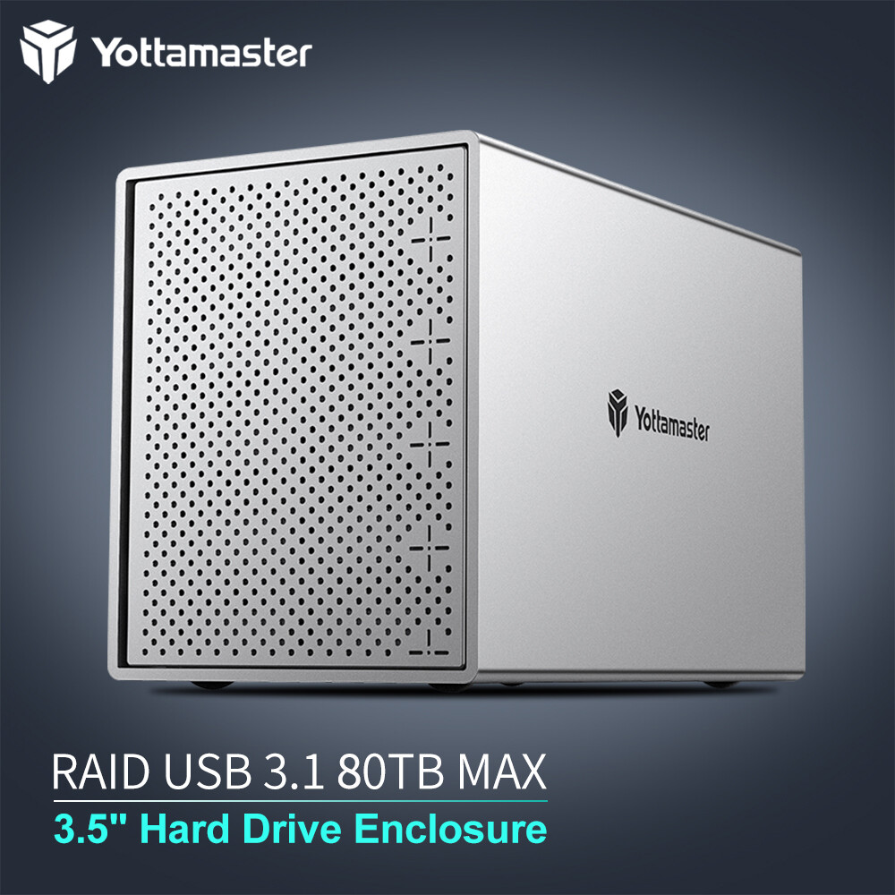 Yottamaster Bay Type C USB Hard Drive Enclosure For SATA  HDDs