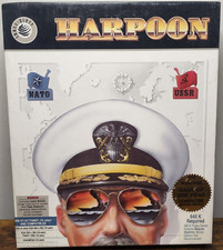 Harpoon: NATO vs USSR | 1989 Three-Sixty | BIG BOX PC 5.25" Disks | Complete Box