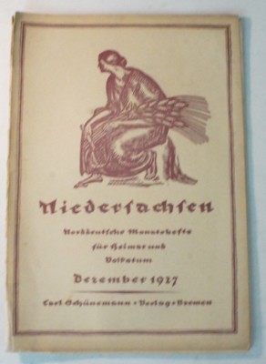 Niedersachsen Monatshefte für Heimat & Volkstum 1927/ 12 Schimmelreiter B8664