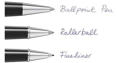 Montblanc Refills ( Pack of 2 ) For Fineliner Pens Black / Blue - Picture 2 of 7
