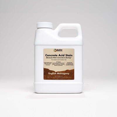Concrete acid stain 16 oz sample size English Mahogany rich brown
