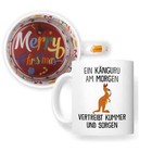 Weihnachtsgeschenk Lustig Känguru Tasse Tier Spruchtasse Haferl Büro W