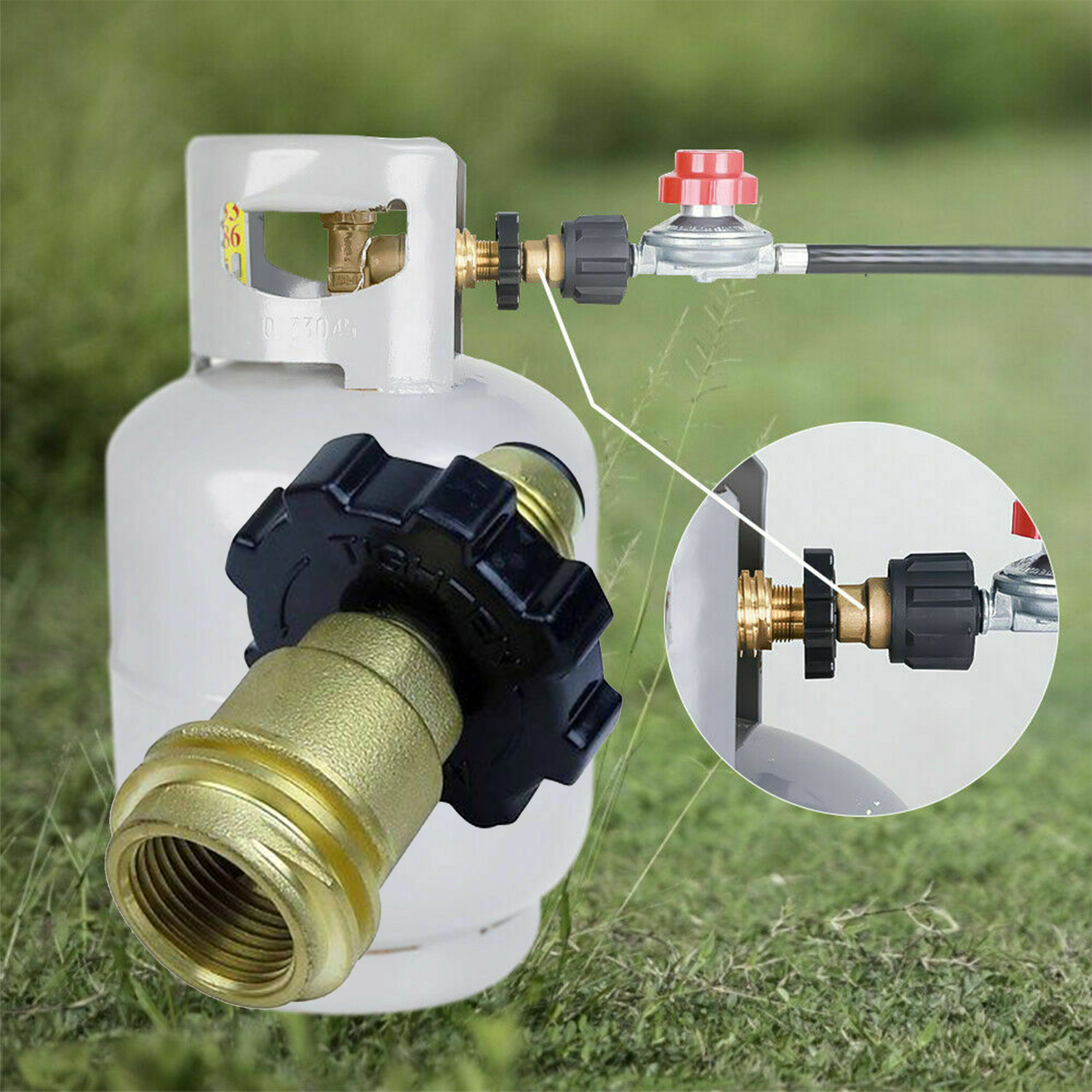 Fit Propane Tank Adapter POL to Qcc1 Wrench to Hand TightenUniversal eBay