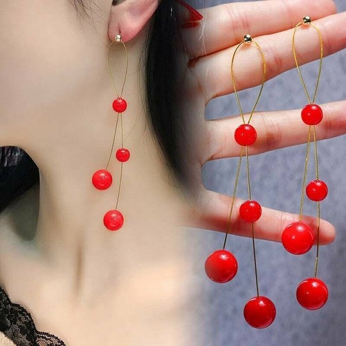 Charm Pearl Crystal Ear Stud Earrings Drop Dangle Women Wedding Jewelry Gift New - Picture 121 of 157