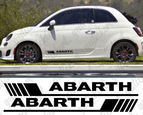 2x 50 cm Autocollant pour Fiat Abarth Sticker Decal 500 595 695 124 Punto Tuning - Photo 1/1