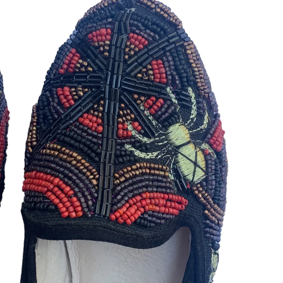 House of Harlow 1960 Zapatos planos con cuentas 6,5 36,5 araña Halloween negros sin cordones Foto 3 de 4