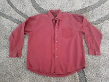 Club Room Mens XL Burgundy Long Sleeve Button Down Shirt