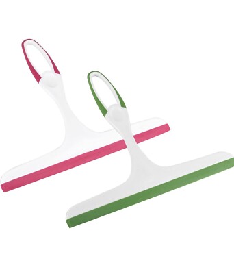  2 Window Squeegee Shower Glass Wall Kitchen House Cleaning Car Window 