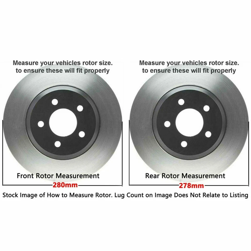 Todos os 4 rotores de freio dianteiro e traseiro para 1995 - 1998 1999 Nissan Maxima Infiniti I30 - Imagem 3 de 4