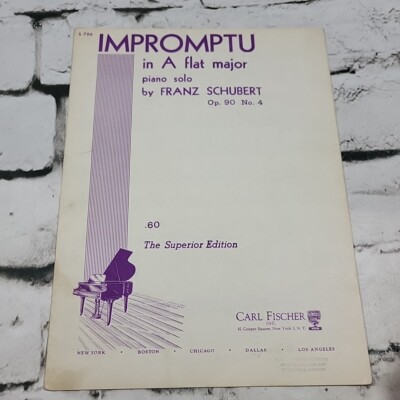 Franz Schubert: Impromptu in A Flat Major Piano Solo Op 90 No. 4