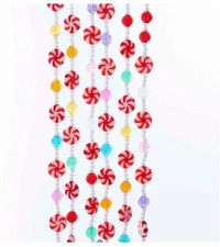 Kurt Adler Plastic Candy with Red and White Peppermint Garland