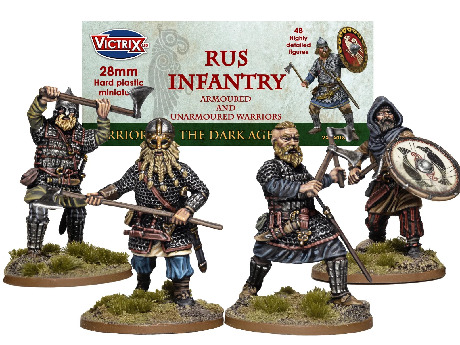 Victrix Warriors Of The Dark Ages 28mm Scale Hard Plastic Rus Infantry - VXDA018