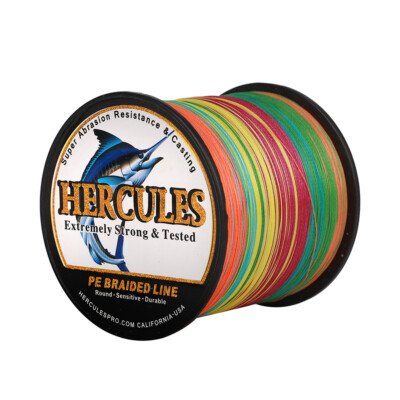 HERCULES 10-300lb Resistant 4/8 Strand Multicolor Braided Fishing Line 300-1000m