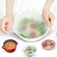 Reusable Silicone Plastic Wrap Seal Vacuum Food Fresh Magic Wrap Kitchen Gadget 
