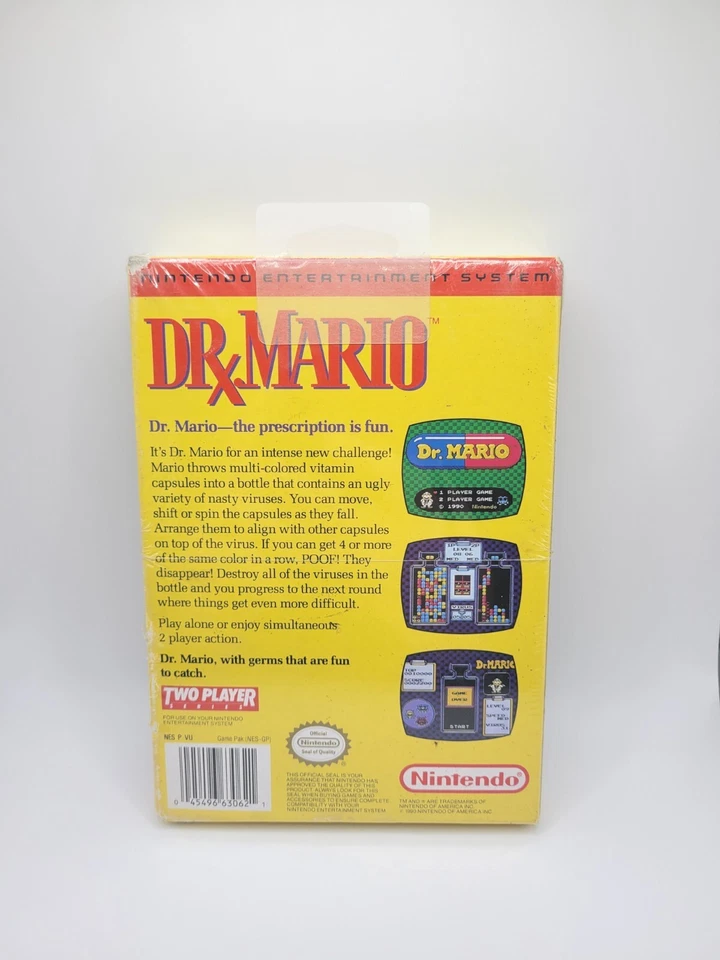 Dr. Mario Nintendo Entertainment System NES Brand New Factory Sealed H-Seam - Image 2 of 4
