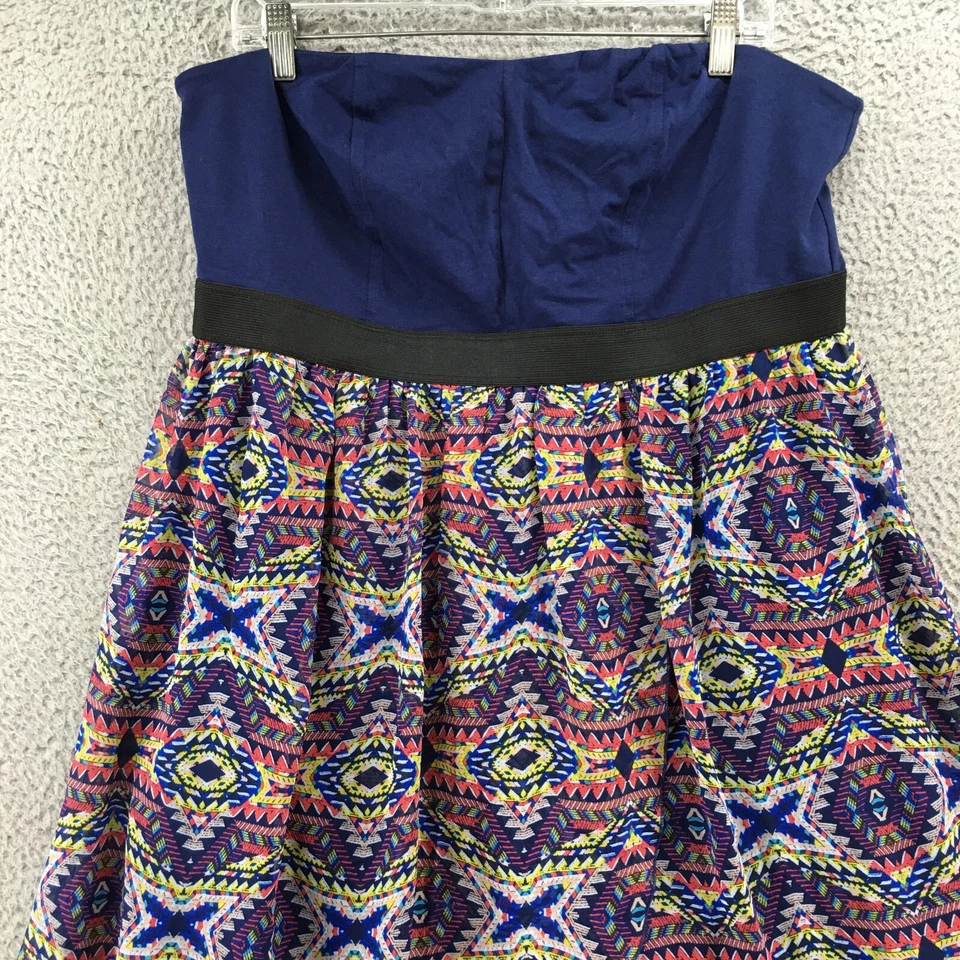 Vestido tubo sin mangas Xhilaration para mujer XXL multicolor mezcla de algodón informal cremallera Foto 2 de 4