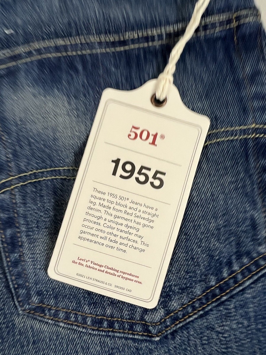 LEVIS VINTAGE CLOTHING LVC 1955 501 SELVEDGE JEANS SILENT SPRING