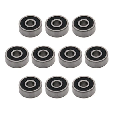 ISSCX 10pcs R4-2RS Sealed Ball Bearing - C3-1/4"x5/8"x0.196" -Lubricated -Chrome Steel
