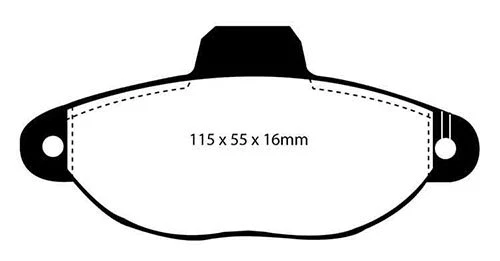 Pastillas de freno delanteras EBC GreenStuff para Fiat 500 1.2 2010-2013 DP2945/2 Foto 2 de 2