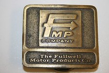 Vintage FMP The Fullwell Motor Products Co. Company Brass Belt Buckle RARE