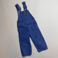 Vintage OshKosh B  gosh Blue Corduroy Vestbak Overall Dungaree Romper Toddler 3T