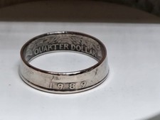 1989 - Size 11  Dated Quarter Coin Ring