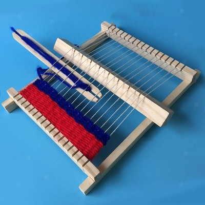 Hölzerner Webstuhl mit Accs Handmade Craft DIY Gobelingarn für Kinder