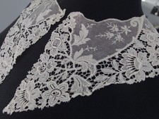 Antique  lace collar embroidered lace detail