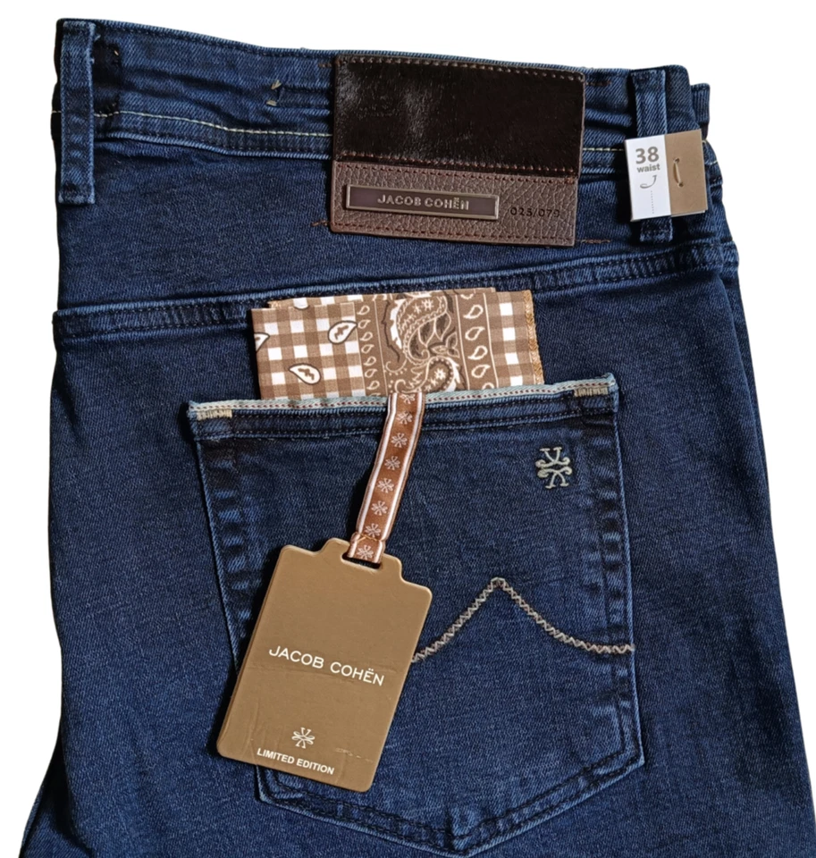 Pantalones de mezclilla para hombre Jacob Cohen color Nick azul oscuro talla 38 Foto 2 de 4