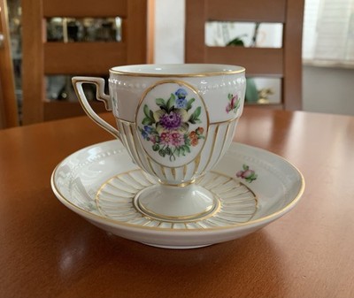 Herend Porzellan Kaffeegedeck Sammeltasse Empire Stil Victorias Bouquet Top