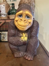 Vintage 1970’s Happy Monkey Gorilla APE Large 12.5" BANK Homecraft Products