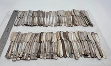 Large Lot of 90 Assorted Vintage Silverplate Butter Spreaders - Lot#392