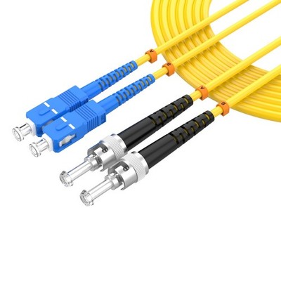 15M SC To ST Fiber Optic Patch Cable OS2 Single Mode Duplex 9/125m UPC LSZH