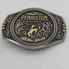 Montana Silversmiths Pendleton Whisky Belt Buckle Let  er Buck 2021 Oval