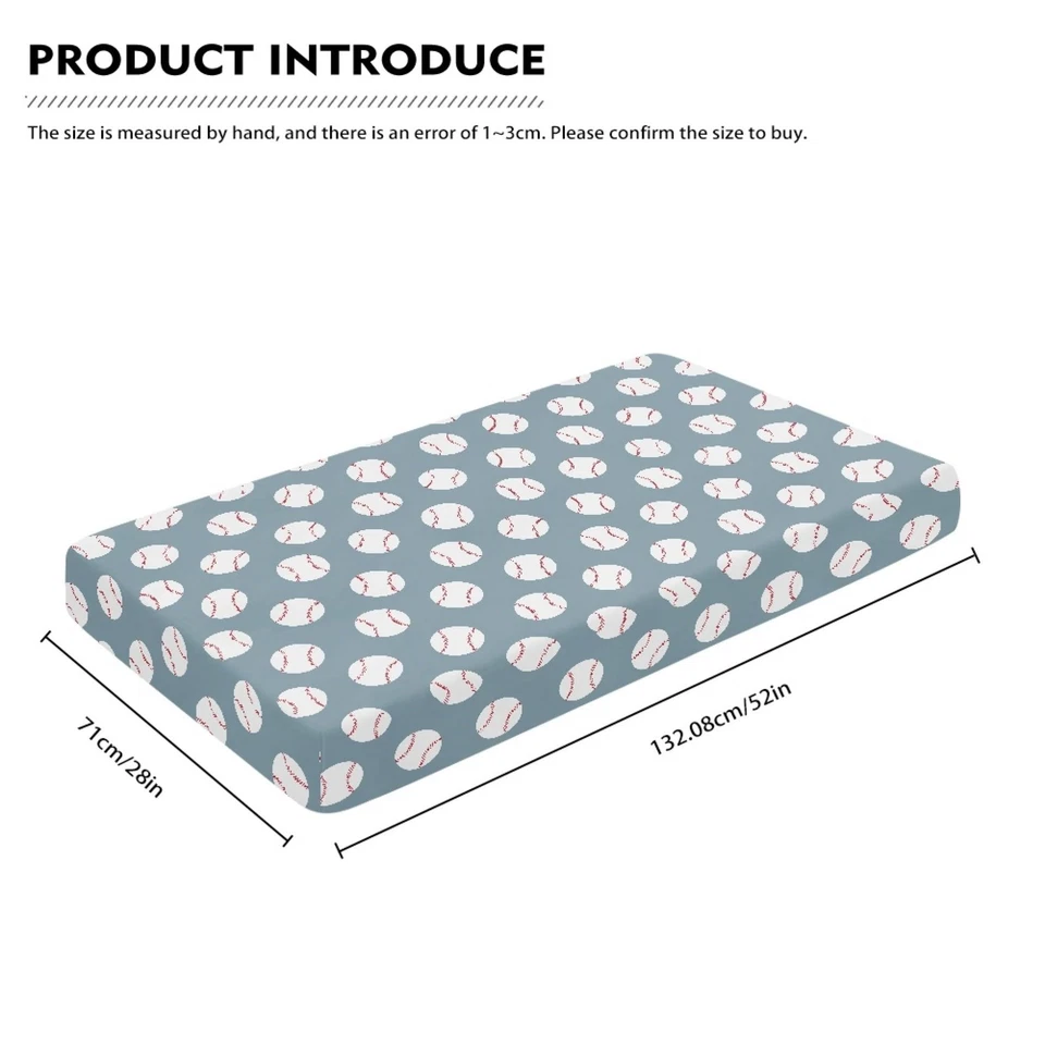 Sábana bajera ajustada azul de béisbol parche de campeonato deportivo americano soporte deportivo... Foto 3 de 4