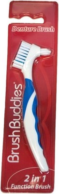 Brush Buddies Denture Assorted Colors 9.56x2.56x0.75 Inch (Pack of 1) 