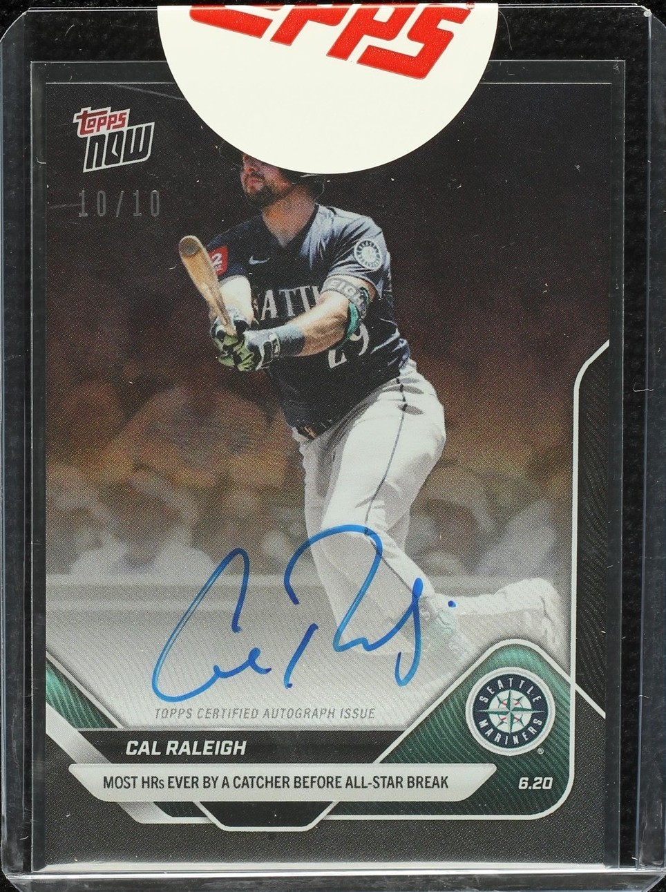 2025 Topps Now - Cal Raleigh #325A Black Foil Autographs /10 (AU) for ...