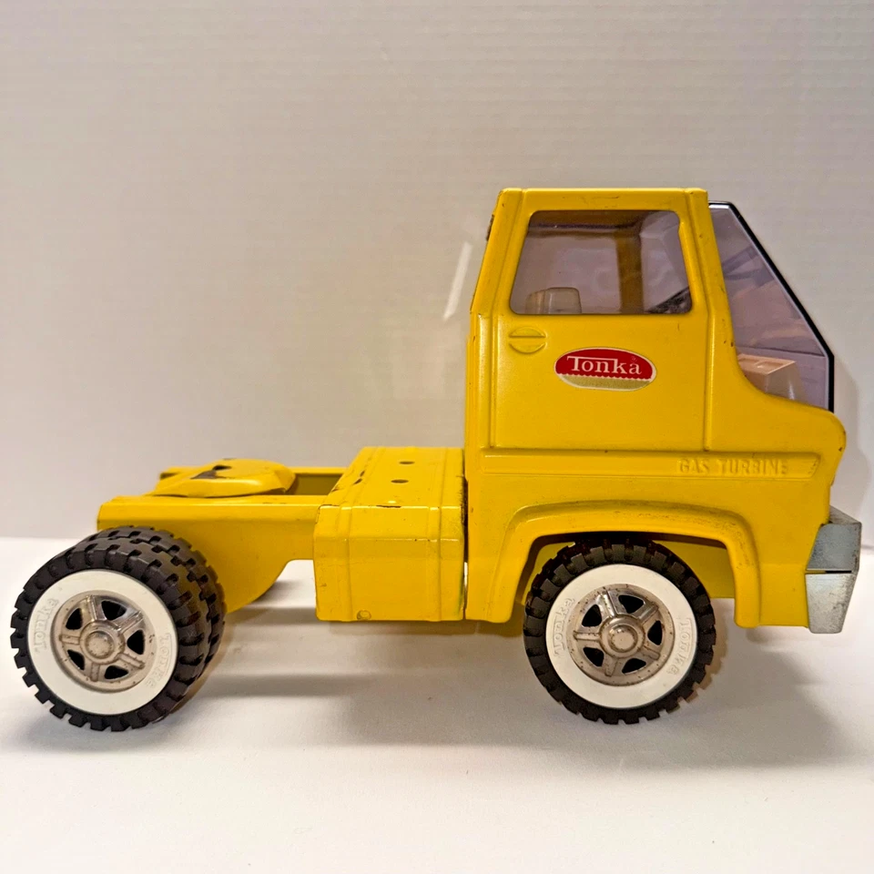 Винтажная желтая прессованная стальная игрушка-грузовик Tonka 1970-е США классическая большая - Изображение 3 из 4