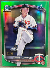 2025 1st Bowman Draft True Green Refractor /99 Prospect James Ellwanger Twins