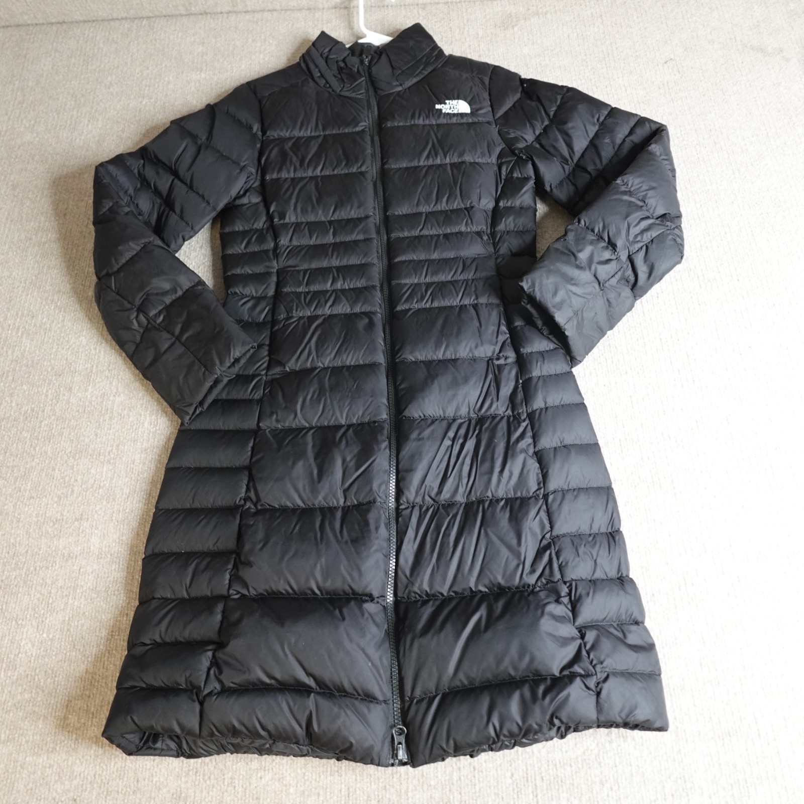 The North Face Womens Jacket XS Black Full Zip Down Filled Hooded 550 Parka