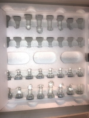 NEW Oracle Executive Glass Chess Set SVP Corporate Gift Frosted Clear Board