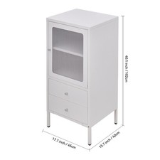 Wooden/Metal Bedside Table Cabinet Bedroom Furniture Storage Drawer Nightstand