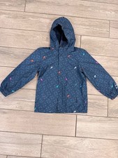 Kids' The North Face Antora Rain Jacket - Navy Blue Multi-Logo Print - Size 6