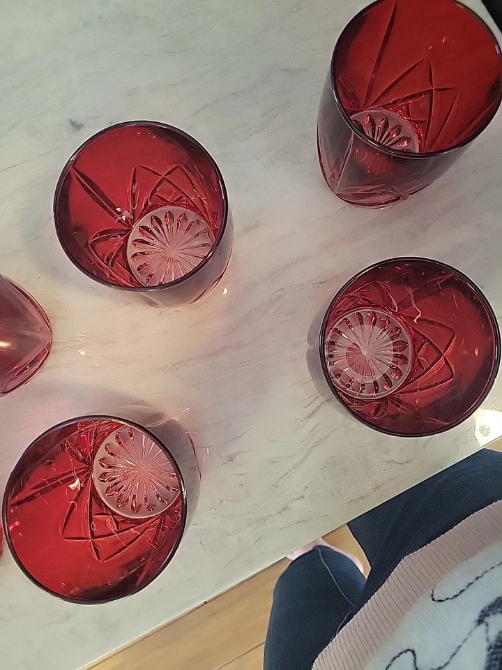 6 Marquis Waterford Brookside rojo rubí. Capacidad 12 oz  Foto 3 de 4