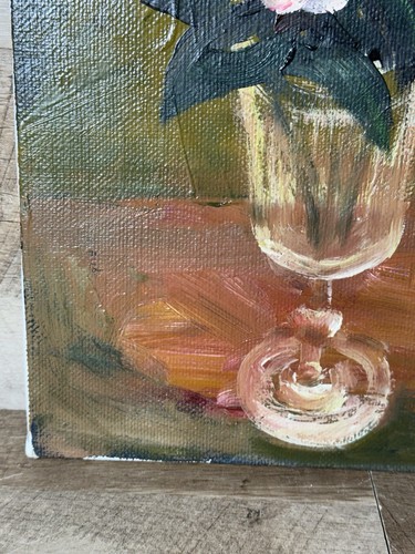 Vintage Jacobert Original Contemporary Floral Oil On Canvas Belgian 1998 Signed - Picture 9 of 13