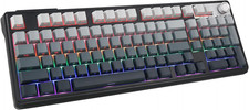 Wireless Mechanical Gaming Keyboard with Knob, Bluetooth 5.0/2.4Ghz/Usb-C Wired,