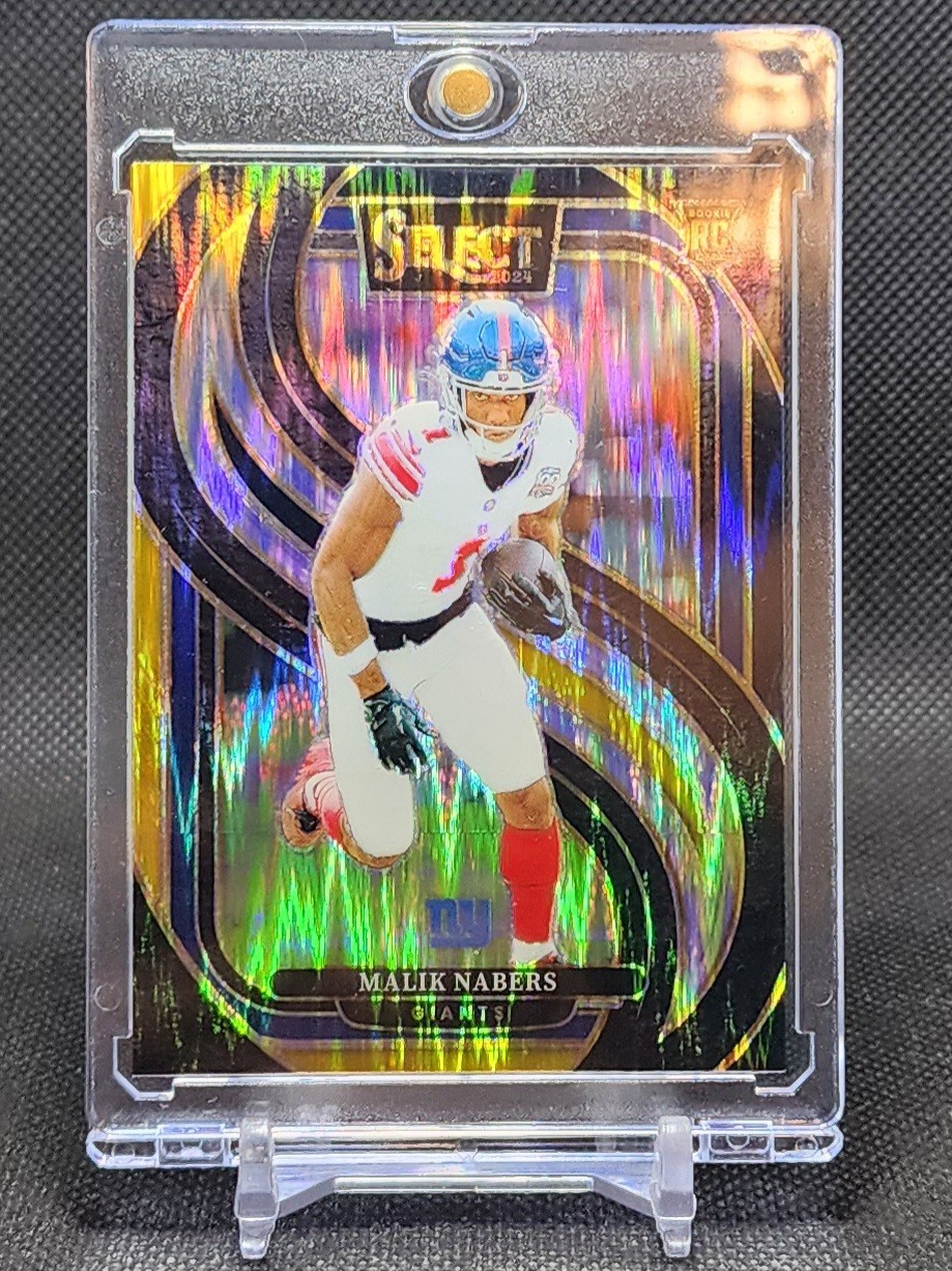 2024 Select Malik Nabers Black & Gold Shock Premier Level Rookie (RC) Giants 