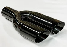 Exhaust Tip 2.50  Inlet 3.00  Outlet 13.00  long WDWDRS30013-250-GBK-SS Dual Rou