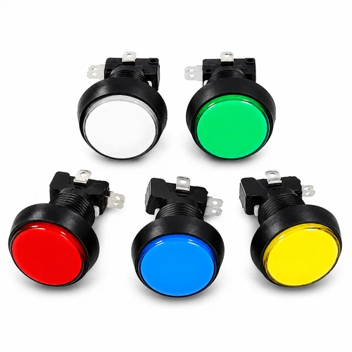 44mm LED Pinball Button Illuminated Launch Ball Start Arcade Push Button Mod